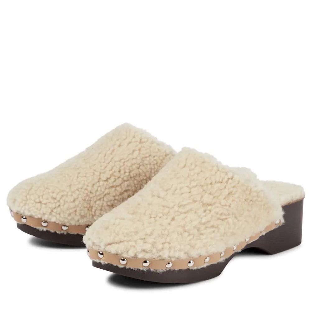 Ancient Greek Sandals x Zeus + Dione Shearling Clogs